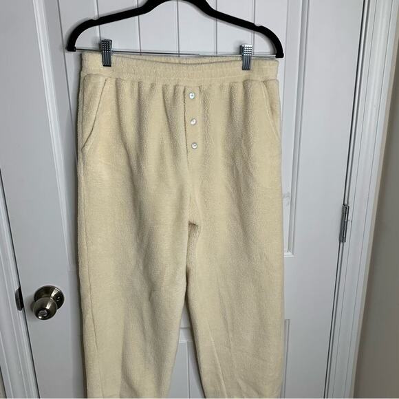 Donni‎ white vintage fleece jogger size medium athleisure loungewear - Picture 5 of 9